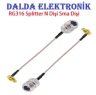 RG316 Splitter N Dişi Sma Dişi Konnektör