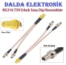 RG316 TS9 Erkek Sma Dişi Konnektör