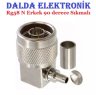 Rg58 N Erkek 90 derece Sıkmalı Konnektör