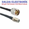 Rg58 N Erkek Uhf Mini Dişi Haberleşme Kablosu