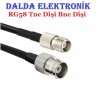 Rg58 Tnc Dişi Bnc Dişi Haberleşme Kablosu