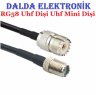 Rg58 Uhf Dişi Uhf Mini Dişi Haberleşme Kablosu