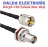 Rg58 Uhf Erkek Bnc Dişi Contalı Haberleşme Kablosu