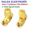 Sma T Konnektör 3 Yollu İğneli Erkek